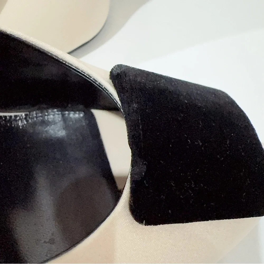 Authentic Saint Laurent Franky 115 Satin Sandals Nero NIB Size 38.5 - Picture 6 of 11